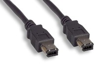 1FT Firewire Cable Black 6PIN 6PIN IEEE-1394A picture