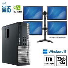DELL TRADING COMPUTER NVIDIA 4k 4M 32GB RAM 1TB SSD+HDD WINDOWS 11 PRO CLEARENCE picture