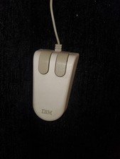 Vintage IBM Two Button Mechanical Ball Computer Mouse 6450350 Untested PS/2 picture