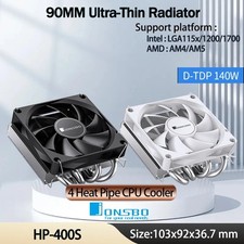 ONSBO HP-400S Pressure Profile CPU Radiator 4 Heat Pipe 9CM Fan Ultra-Thin Rad T picture