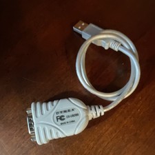 Dynex USB Type-A Male to RS-232 DB9 Male Adapter/Converter Cable White DX-UBDB9 picture