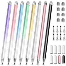 2-in-1 Stylus Pen for Touch Screens - 8 Pack, Fine Disc Tip picture