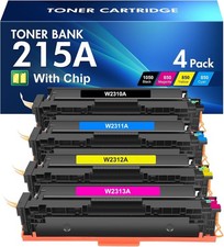 215A Toner Cartridges 4 Pack (with Chip) Compatible Replacement for 215A picture