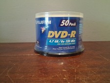 FUJIFILM DVD‑R 50‑Pack – 4.7GB / 120min / 8X – Brand New Sealed Blank Discs picture