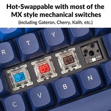 GATERON G PRO RED SWITCH- BLUE - KEYCHRON Q7 70% LAYOUT HOT-SWAPPABLE RGB WIRED picture