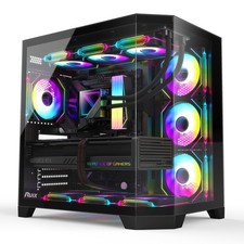 RUIX OV303 ATX Mid-Tower PC Case 4 ARGB Fans Black picture
