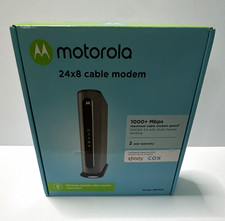 Motorola MB7621 DOCSIS 3.0 24x8 Cable Modem 1000+ Mbps Xfinity Black NO CABLES picture