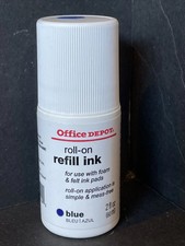 New In Box Office Depot Roll On Refill Ink - Blue Color picture
