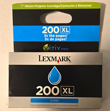 Lexmark 200XL Genuine Original Inkjet Ink Cartridge Cyan Return Program picture
