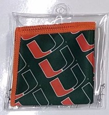 Miami Hurricanes High Quality Microfiber & Silk Cleaning Cloth Cell, Glasses Etc picture