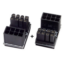2 Pack ATX 8Pin Male to Female 180 Degree Angled GPU Graphics Card picture