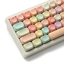 Cute Candy Keyboard Keycap Set Dye Sub PBT MOA Profile Rainbow 134 Keys picture