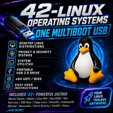 🔥 42 LINUX OS IN ONE USB DRIVE / MULTIBOOT | 128GB BOOTABLE USB  | FAST SHIP picture