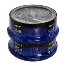 💿 Sony DVD+R 2x 15 Pack (30 Total) 4.7GB 1-16X AccuCORE New 💿 picture