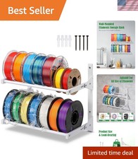 Align Your Filaments: 2-Tier Wall-Mount Metal Storage for 3D Printing Supplies picture