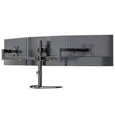 WALI Triple Monitor Stand, Free Standing Three LCD Monitor Fully Adjustable picture