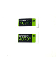 2pcs fits NVIDIA GEFORCE RTX 4070 ti Sticker  Label Decal Case Badge 24mm x 12mm picture