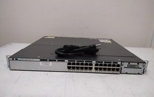 Cisco Catalyst 3750X 24-Port Ethernet Switch WS-C3750X-24T-S wth C3KX-PWR-350WAC picture