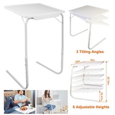 Height Angle Adjustable Laptop Sofa Desk Overbed Food Tray Table Stand for Home picture