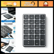 Wireless Numeric Keypad, Bluetooth & 2.4G USB Number Pad, 22-Key Numpad picture