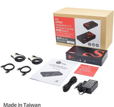 SIIG 4K DisplayPort 2 Port KVM Switch with Audio and Mic (CE-DP0F11-S1) NEW picture