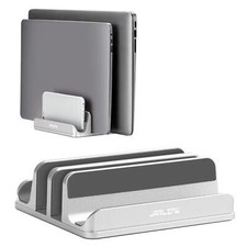 4in1 Adjustable Vertical Laptop Stand Holder Aluminum Dual Slots Laptop Rack For picture