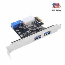 USB 3.0 PCI-E Express Controller Card 2 External Port + Internal 19 Pin Connect picture