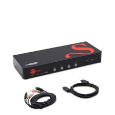 SIIG 4-Port 4K60 DisplayPort KVM USB 3.0 TAA CE-DP0G11-S1 picture