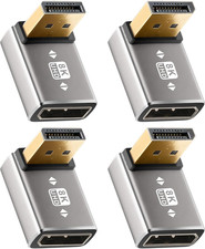 8K 90 Degree Displayport 1.4 Adapter 4-Pack, (Up and Down) Right Angle DP Male t picture