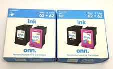 NEW ONN. 64 Black & 64 Tri-Color Replacement for HP64 Ink Cartridges Exp 09/25 picture