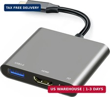 USB C to HDMI Multiport Adapter with Charging Port, HDMI to USB C Hub Adapter fo picture