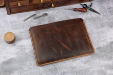 Hand Stitched Genuine Leather macbook sleeve case for Macbook Air M4 13 15 picture
