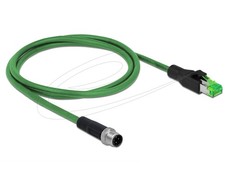 Delock Network cable M12 4 pin D-coded to RJ45 plug PVC 1 m - PN-85437 picture