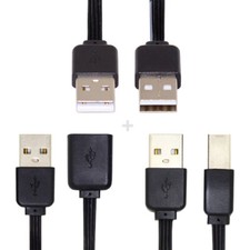 Cablecy  Mini USB Female Extension Male Data Flat Slim Cable 3pcs/lot USB 2.0 picture
