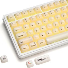 XVX White Keycaps, MOA Profile Keycap Set, Minimalist Mac Style, Custom Cute picture