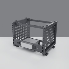 10 Inch Network Rack Mount 1U for Apple TV 4K Homelab AV Media Shelf Black picture