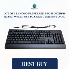 Lot of 5 Lenovo Preferred Pro II 00XH688 SK-8827 Wired USB PC Computer Keyboard picture