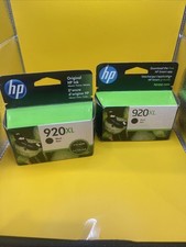 HP 920XL Ink Cartridge - Black Brand New EXP: 2022, 2025 Lot Of 2 picture