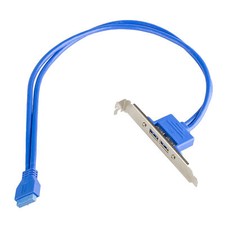 19pin Motherboard Header to USB 3.0 Dual Port Rear PCIe Slot Bracket Adapter picture