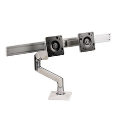 Humanscale M8.1 Adjustable Dual Monitor Arm with Crossbar Clamp Mount M81CMWB2B picture
