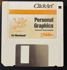 Vtg ClickArt Personal Graphics for Apple Macintosh 3.5” Floppy Disk T/Maker 1987 picture