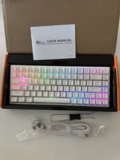 Royal Kludge RK84 Mechanical Keyboard White Tri-Modes - Brown Switch picture