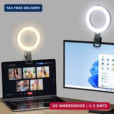 Ring Light for Computer Video Conference - Webcam Light for Monitor Clip On Remo picture