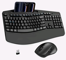 Faadar Ergonomic Wireless USB Keyboard & Silent Mouse Combo 1600 DPI picture