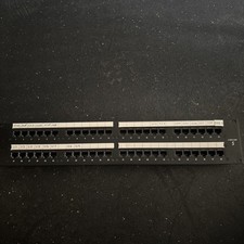 EIA - T568 B/A. 48 Port CAT 5e, 2U Rackmount 110 RJ45 Network Patch Panel picture