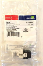 Leviton 61110-RE6 eXtreme Category6 Jack - Keystone - Black - QUANTITY OF 10 picture