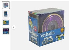 Verbatim Pocket CD-R 10 Pack Color Mini CD-R Discs New & Sealed 21 Min 185MB w/C picture