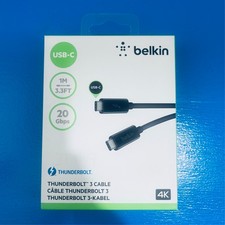 NEW Belkin Thunderbolt 3 USB-C To USB-C Data Transfer & Power Cable 3.3ft 20GBps picture
