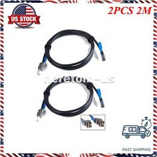 2PCS GYK61 External Mini-SAS SFF-8644 to SFF-8644 HD SAS Cable For Dell GYK61 2M picture