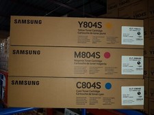 Genuine Set of 3 Samsung CLTC804S CLTM804S CLTY804S CMY Toner Cartridges BNIB picture